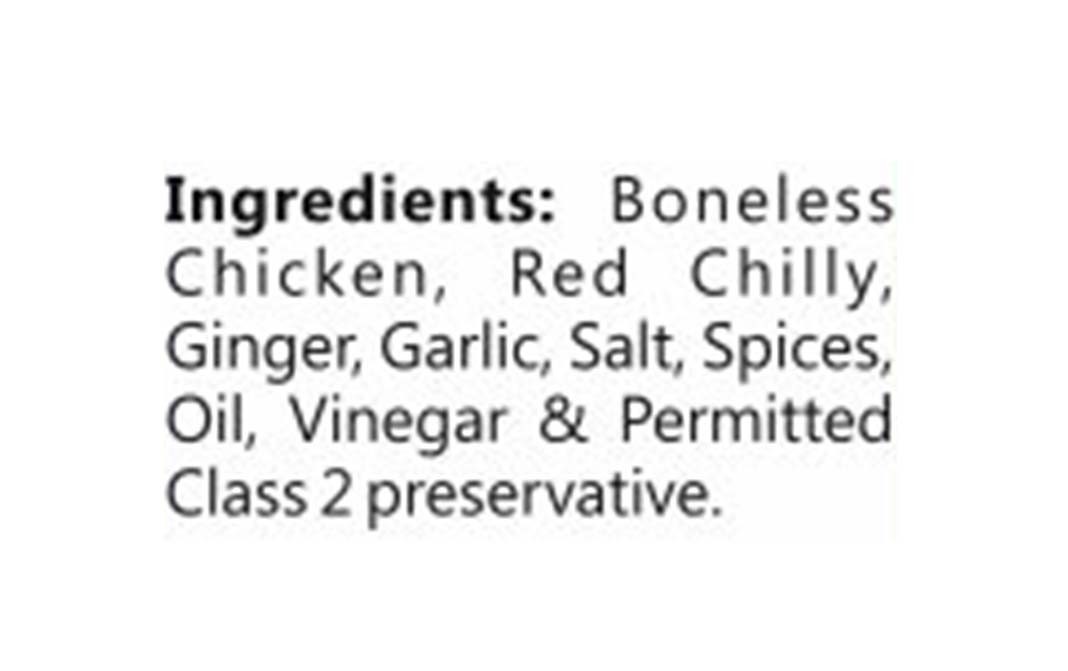 Baria's Chicken Vindaloo Pickle Loaded with Chicken   Pack  200 grams
